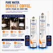 An infographic for Pentair Everpure 2FCS-S water filters, showing two filter canisters side-by-side with dimensions (11 in / 27.7 cm and 14 in / 35.