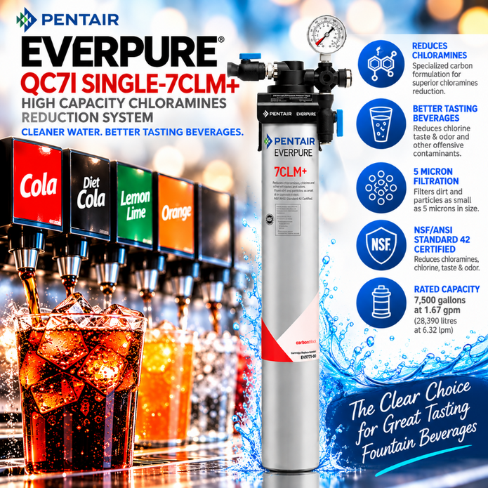 Everpure QC7i Single 7CLM+ Water Filter System for Chloramines EV977111