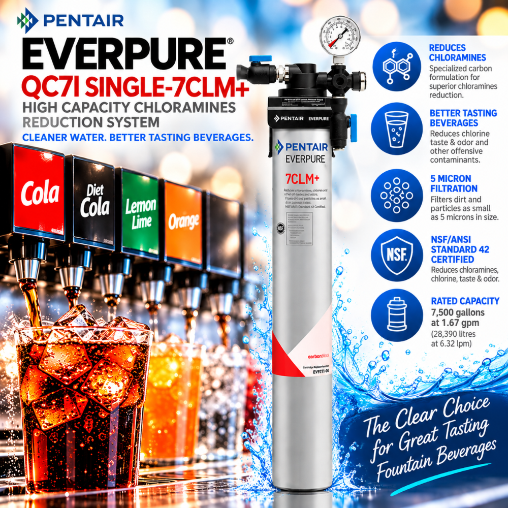 Everpure QC7i Single 7CLM+ Water Filter System for Chloramines EV977111
