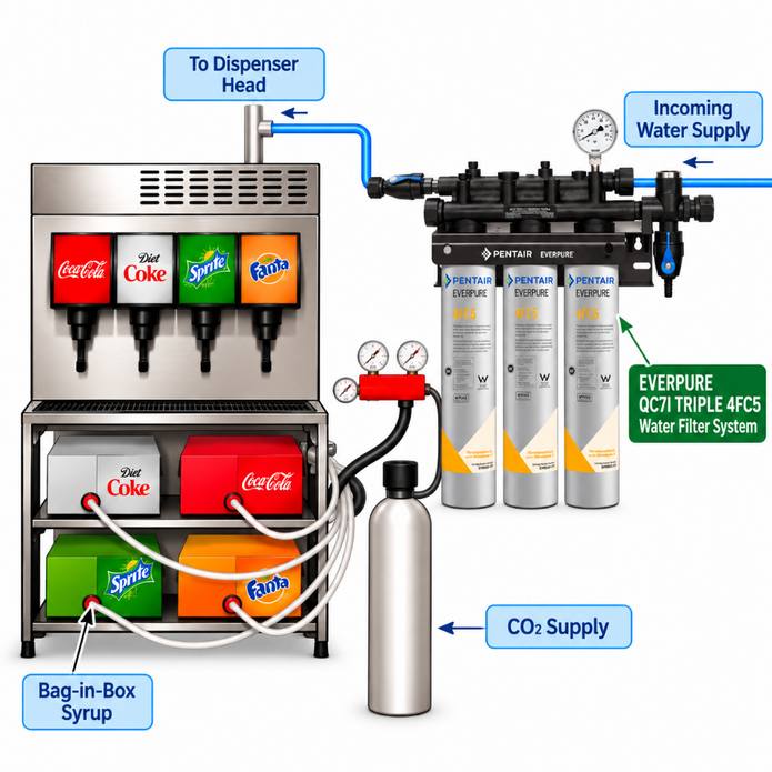 Everpure QC7i Triple 4FC5 Water Filter System EV920223