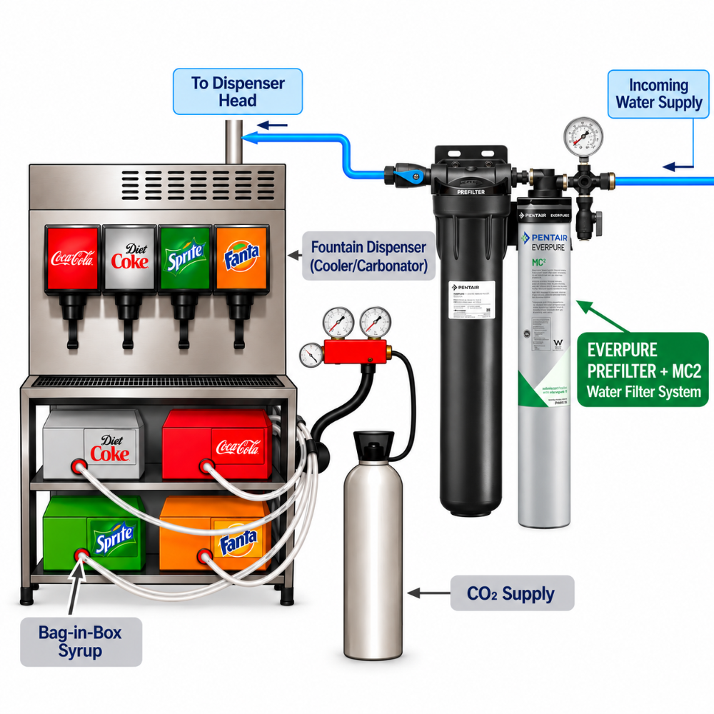 Everpure Coldrink 1-MC(2) Water Filter System EV932801, Everpure Coldrink 1-MC(2) Water Filter | Efilters | Free Shipping,Water Filter System