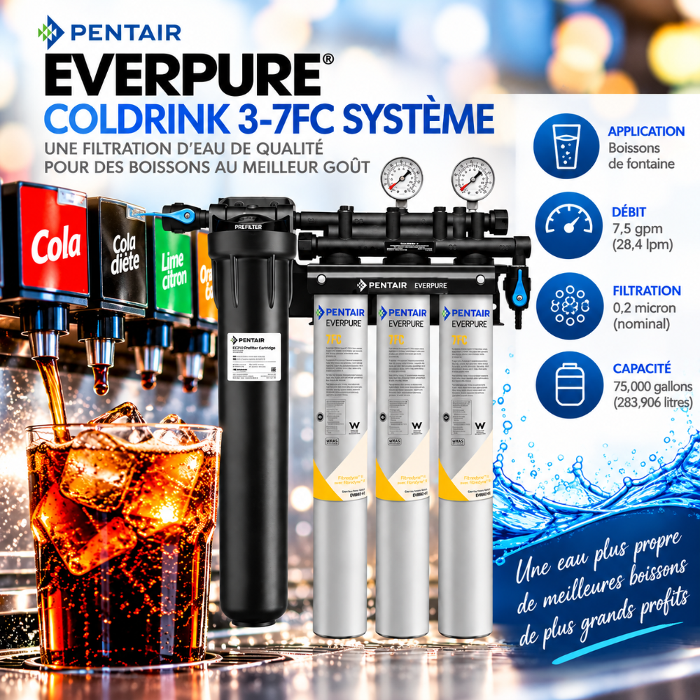 Everpure Coldrink 3-7FC Water Filter System for Fountain Pop EV932873, Everpure Coldrink 3-7FC Water Filter System | Efilters | Free shipping,Water Filter System