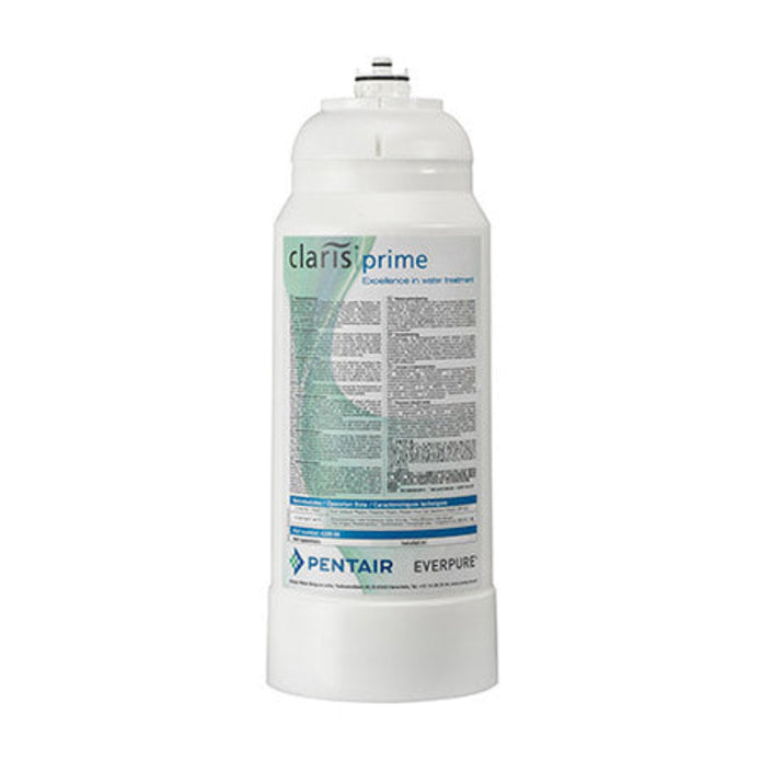 A Pentair EverPure Claris Prime water treatment filter cartridge, shown upright against a plain white background.