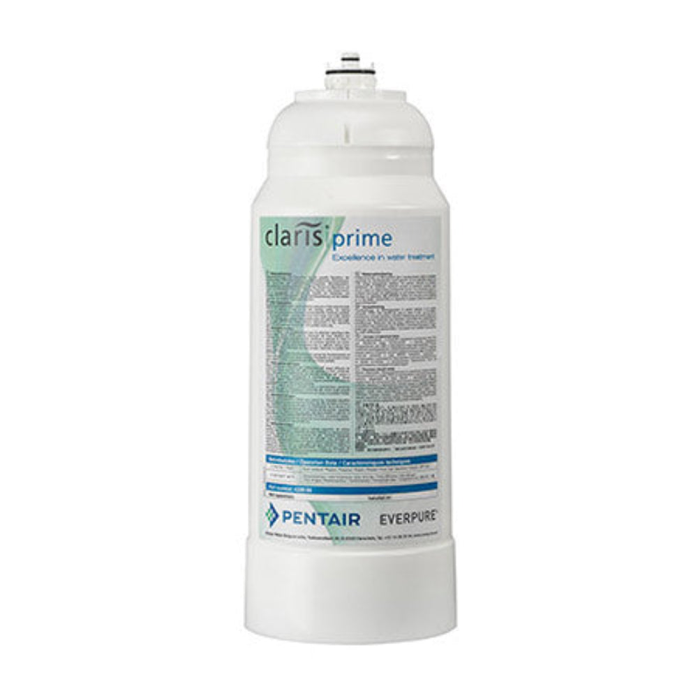 A Pentair EverPure Claris Prime water treatment filter cartridge, shown upright against a plain white background.