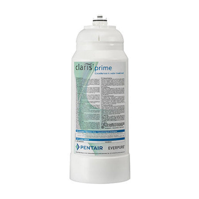 A Pentair EverPure Claris Prime water treatment filter cartridge, shown upright against a plain white background.