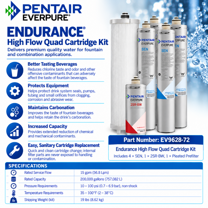 Everpure Quad Endurance Water Filter Cartridge Kit EV962872