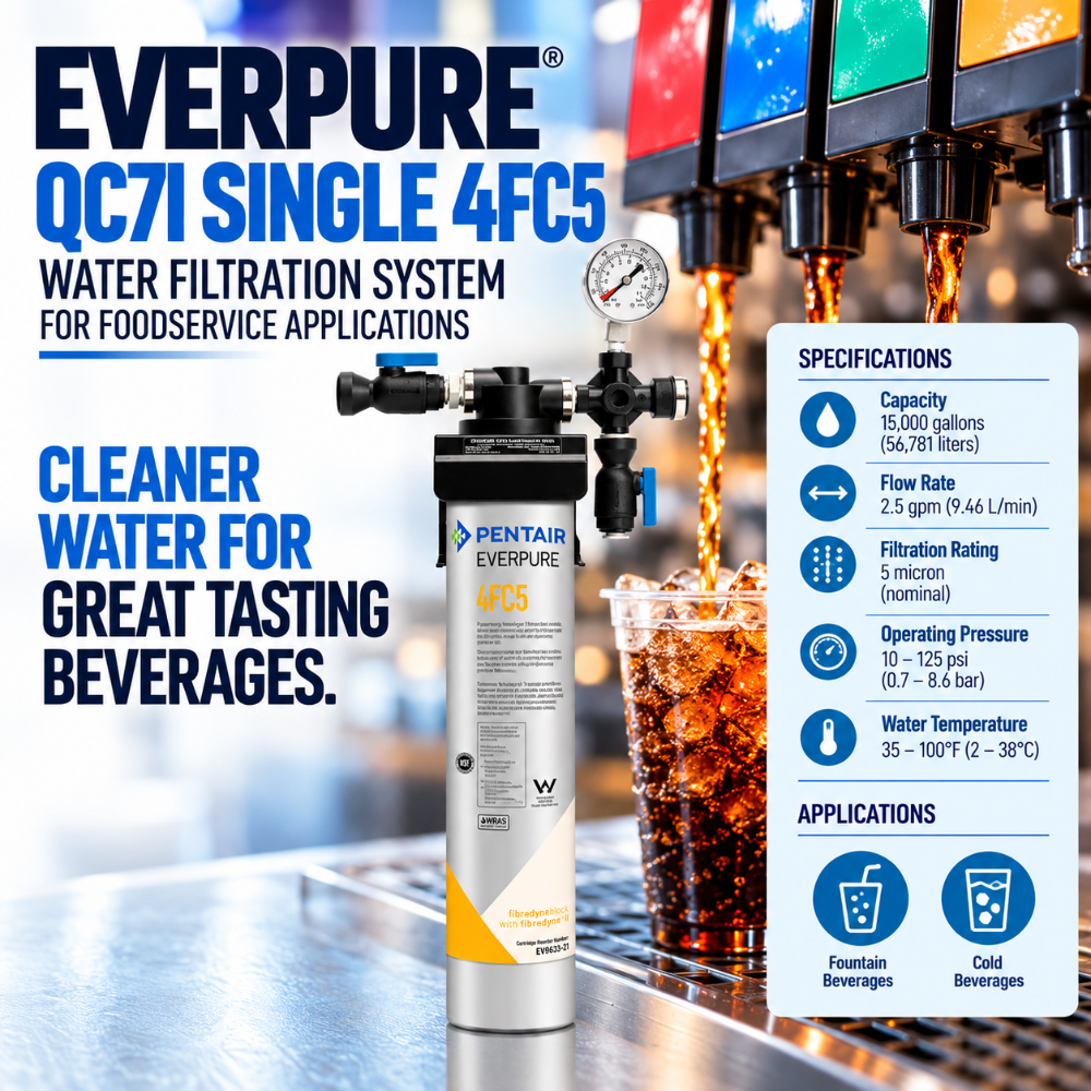 Everpure QC7i Single 4FC5 Water Filter System EV920221, Everpure QC7i Single 4FC5 Filter EV920221 | Efilters | Free Shipping,Water Filter System