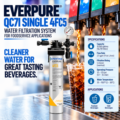 Everpure QC7i Single 4FC5 Water Filter System EV920221, Everpure QC7i Single 4FC5 Filter EV920221 | Efilters | Free Shipping,Water Filter System