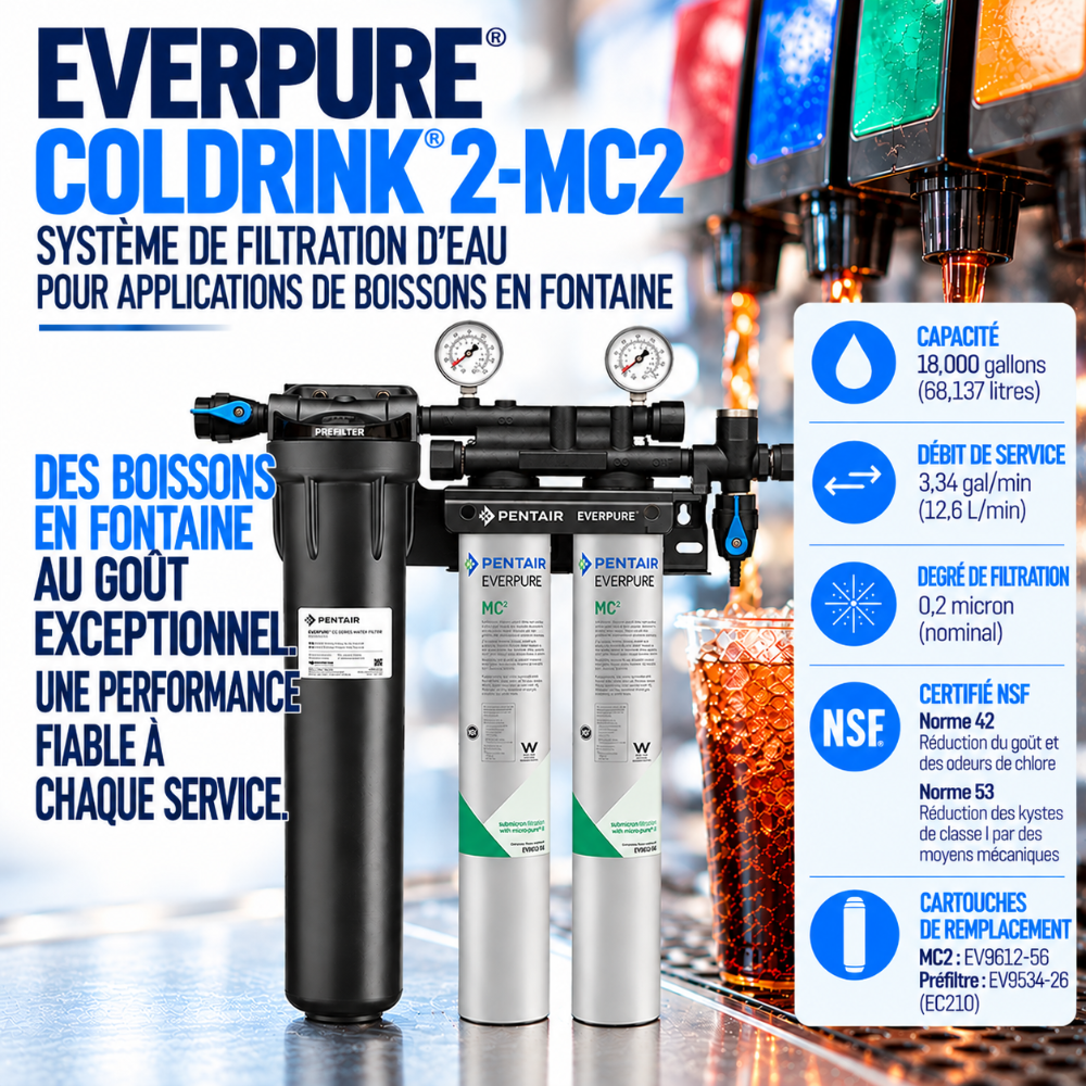 Everpure Coldrink 2-MC(2) Water Filter System for Fountain Pop EV932802