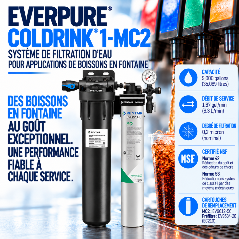 Everpure Coldrink 1-MC(2) Water Filter System EV932801, Everpure Coldrink 1-MC(2) Water Filter | Efilters | Free Shipping,Water Filter System