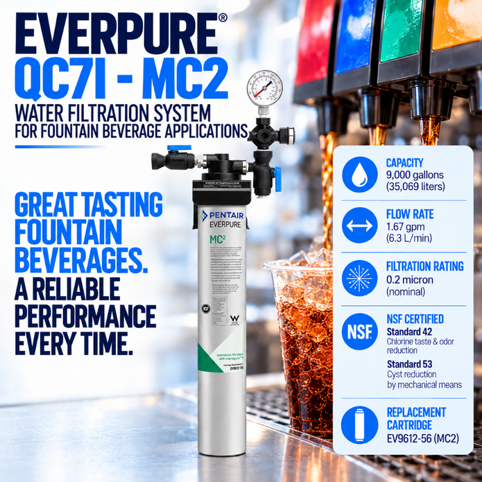 Everpure QC7iMC(2) Single Water Filter System EV927501, Everpure QC7i-MC Water Filter | Efilters | In stock free freight,Water Filter System