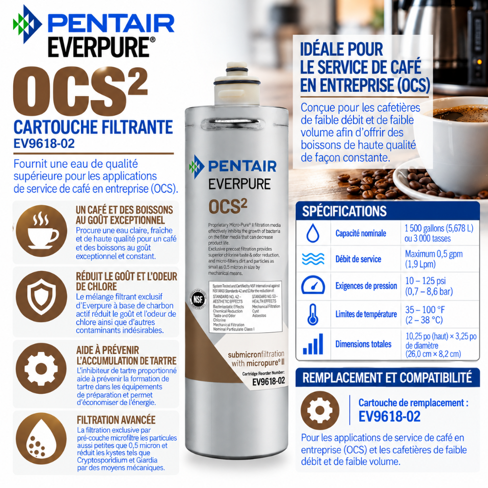 Everpure OCS(2) Water Filter Cartridge for Office Coffee EV961802