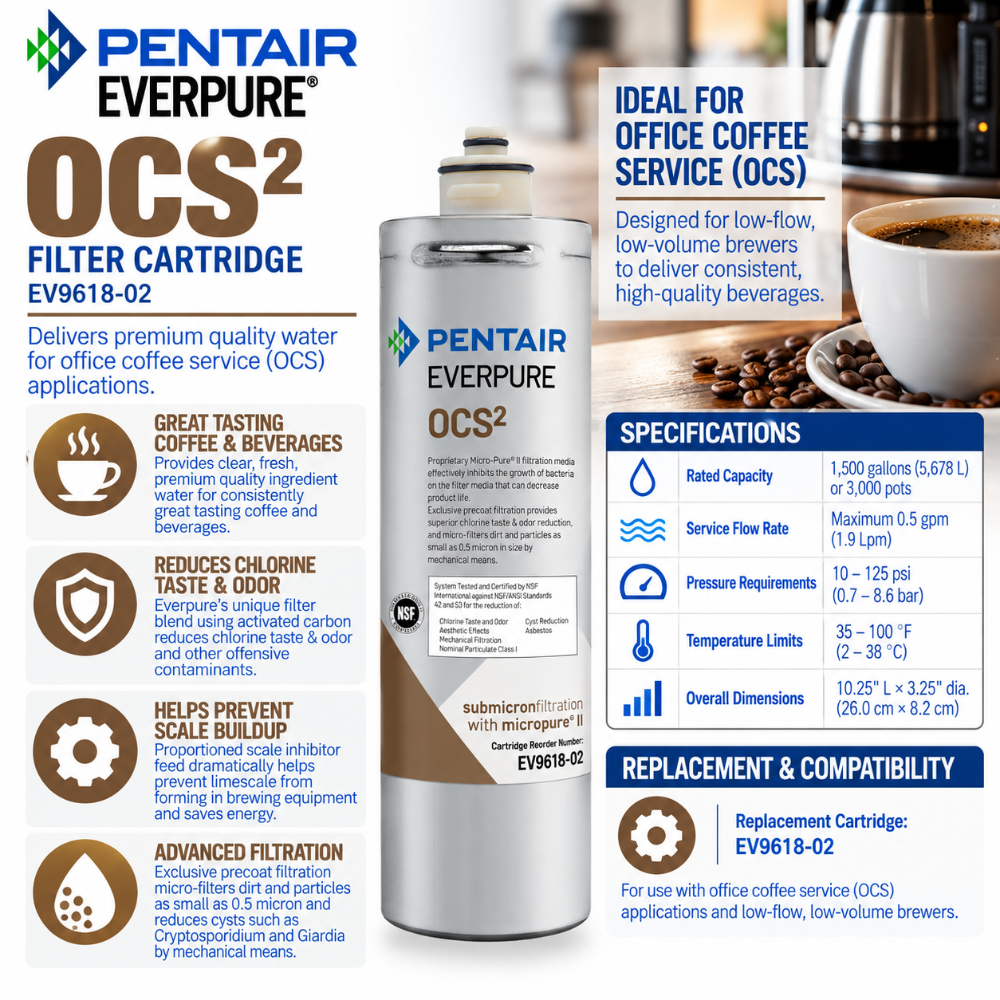 Everpure OCS(2) Water Filter Cartridge for Office Coffee EV961802