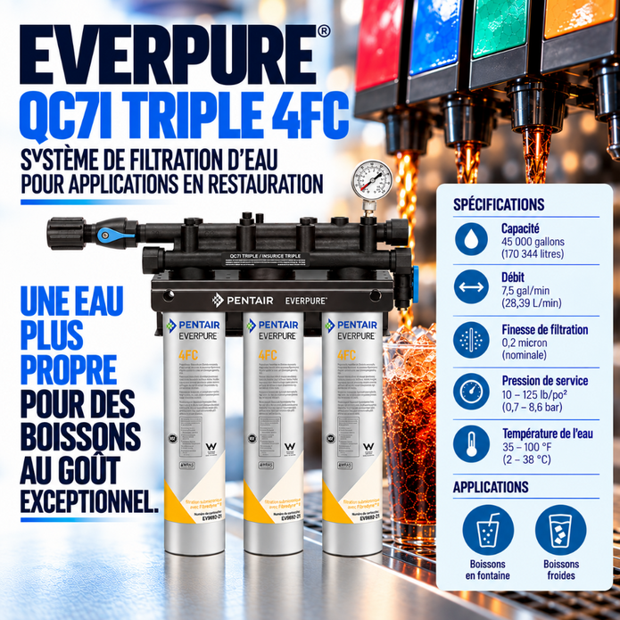 Everpure QC7i Triple 4FC Water Filter System EV920243