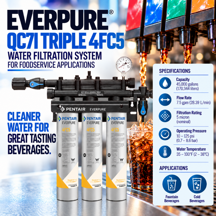 Everpure QC7i Triple 4FC5 Water Filter System EV920223