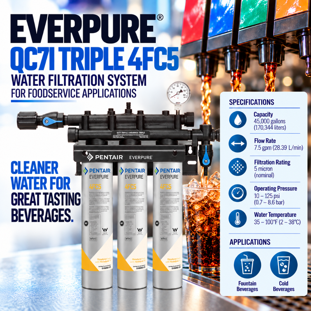 Everpure QC7i Triple 4FC5 Water Filter System EV920223