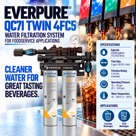 Everpure QC7i Twin 4FC5 Water Filter System EV920222