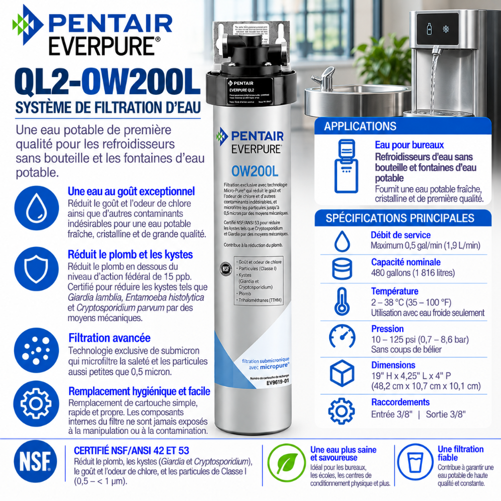 Everpure QL2-OW200L Water Filtration System EV927570