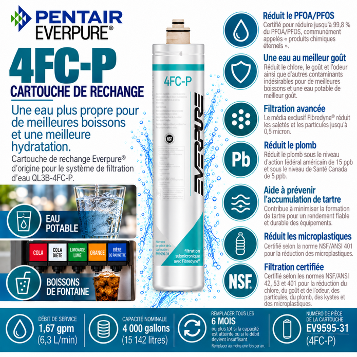 Everpure 4FCP Water Filter Cartridge EV959531 (Forever Chemicals)