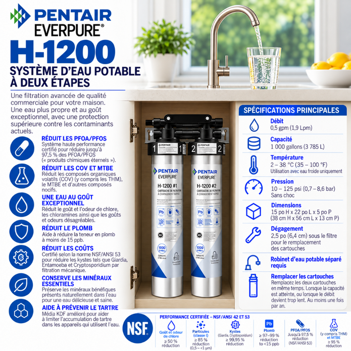 Everpure H1200 Drinking Water Filtration System EV928200