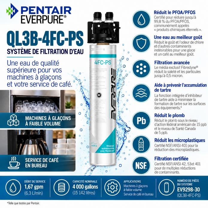 Everpure QL3B-4FCPS Water Filtration System EV929830 (Forever Chemicals)