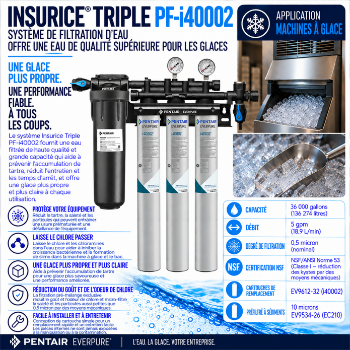 Everpure Insurice Triple PF4000(2) Water Filter System for Ice EV932523