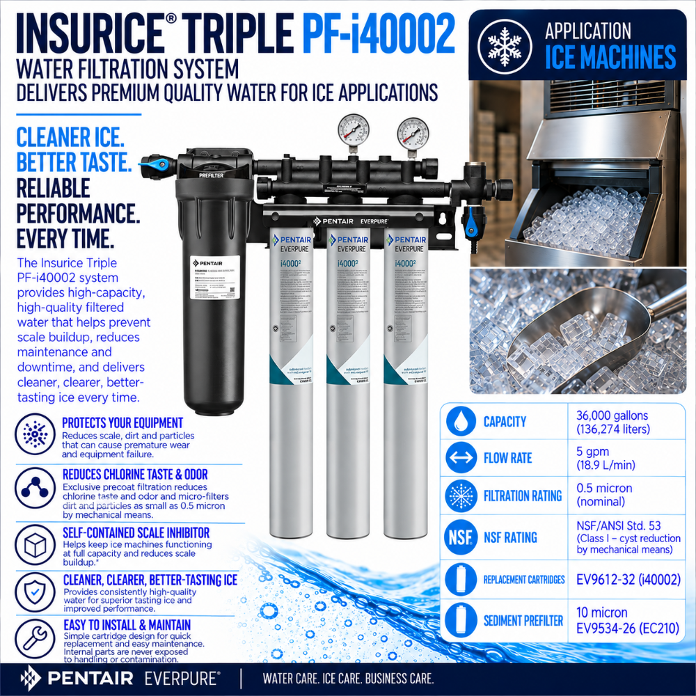 Everpure Insurice Triple PF4000(2) Water Filter System for Ice EV932523