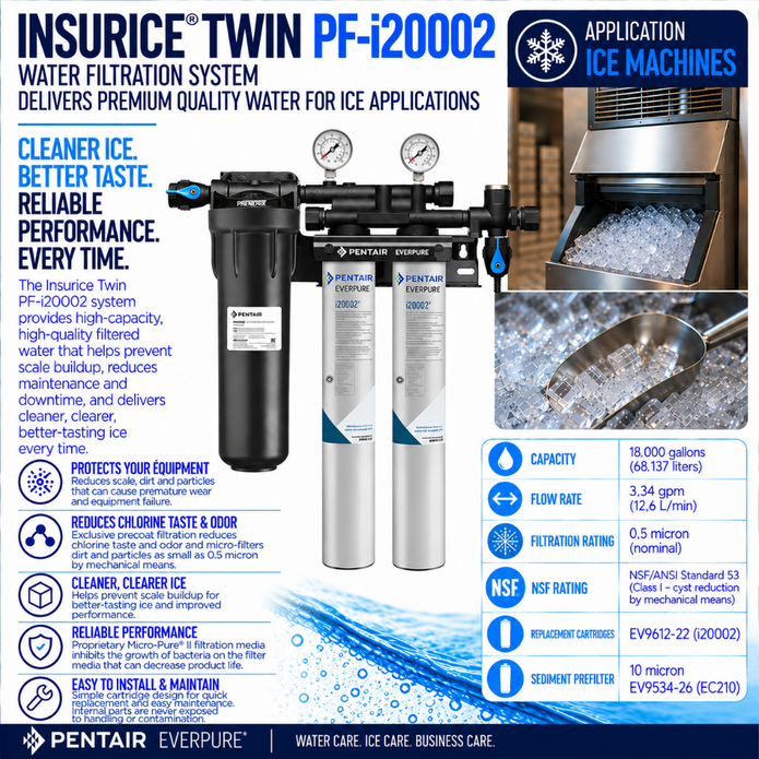 Everpure Insurice Twin PFi2000(2) Water Filter System for Ice EV932422