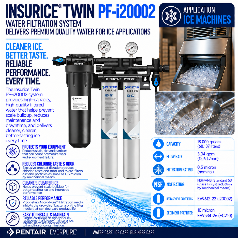 Everpure Insurice Twin PFi2000(2) Water Filter System for Ice EV932422