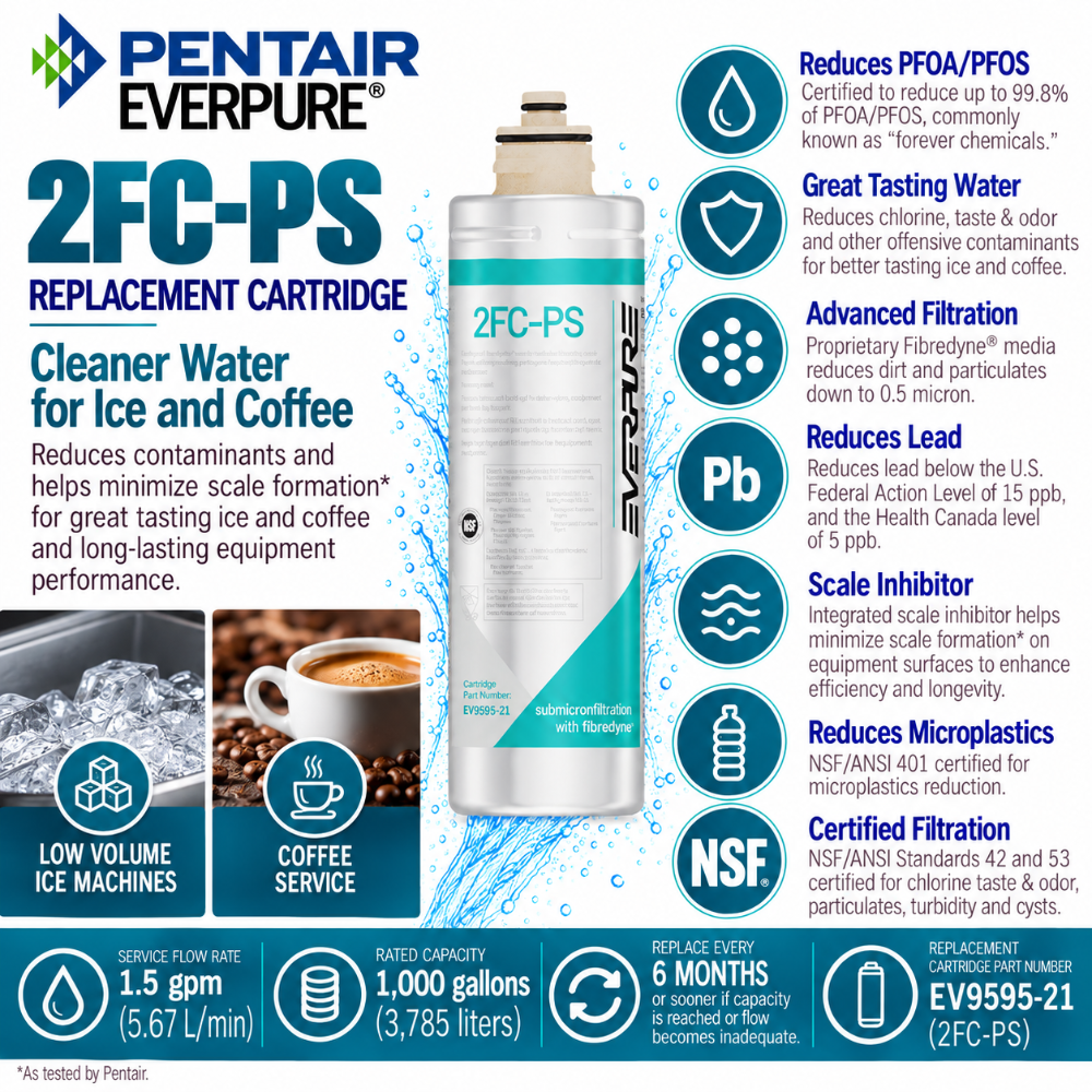 Everpure 2FCPS Water Filter Cartridge EV959521 (Forever Chemicals)