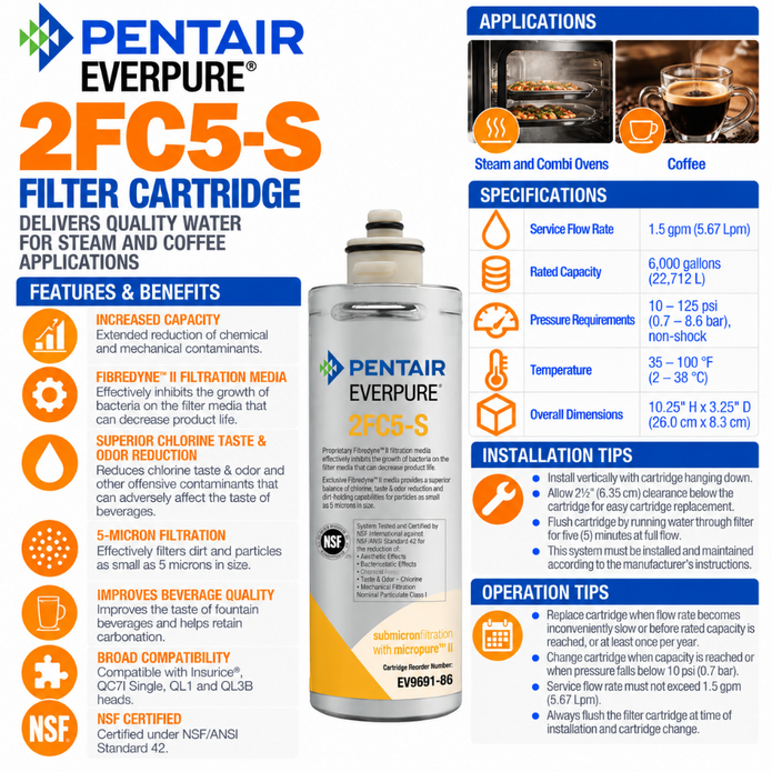 Everpure 2FC5S Water Filter Cartridge EV969186
