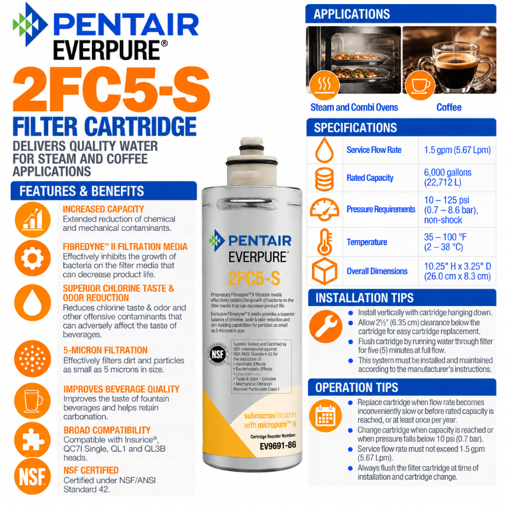 Everpure 2FC5S Water Filter Cartridge EV969186
