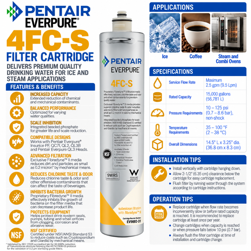 Everpure 4FCS Water Filter Cartridge EV969231
