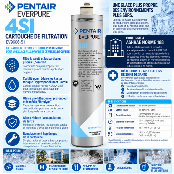Everpure 4SI Water Filter Cartridge for Ice EV960651