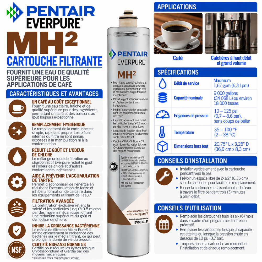 Everpure MH(2) Water Filter Cartridge for Coffee EV961321, Everpure MH Water Filter | Efilters | Shop today and we ship today!,Water Filter Cartridge