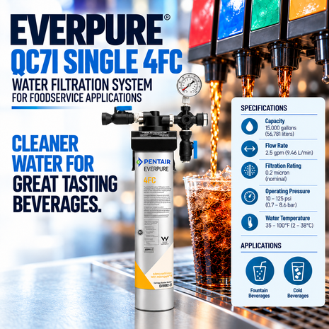 Everpure QC7i Single 4FC Water Filter System EV920241