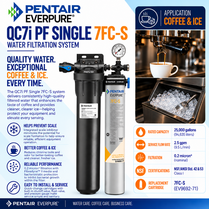 Everpure QC7i-PF Single 7FCS Water Filter System EV932891