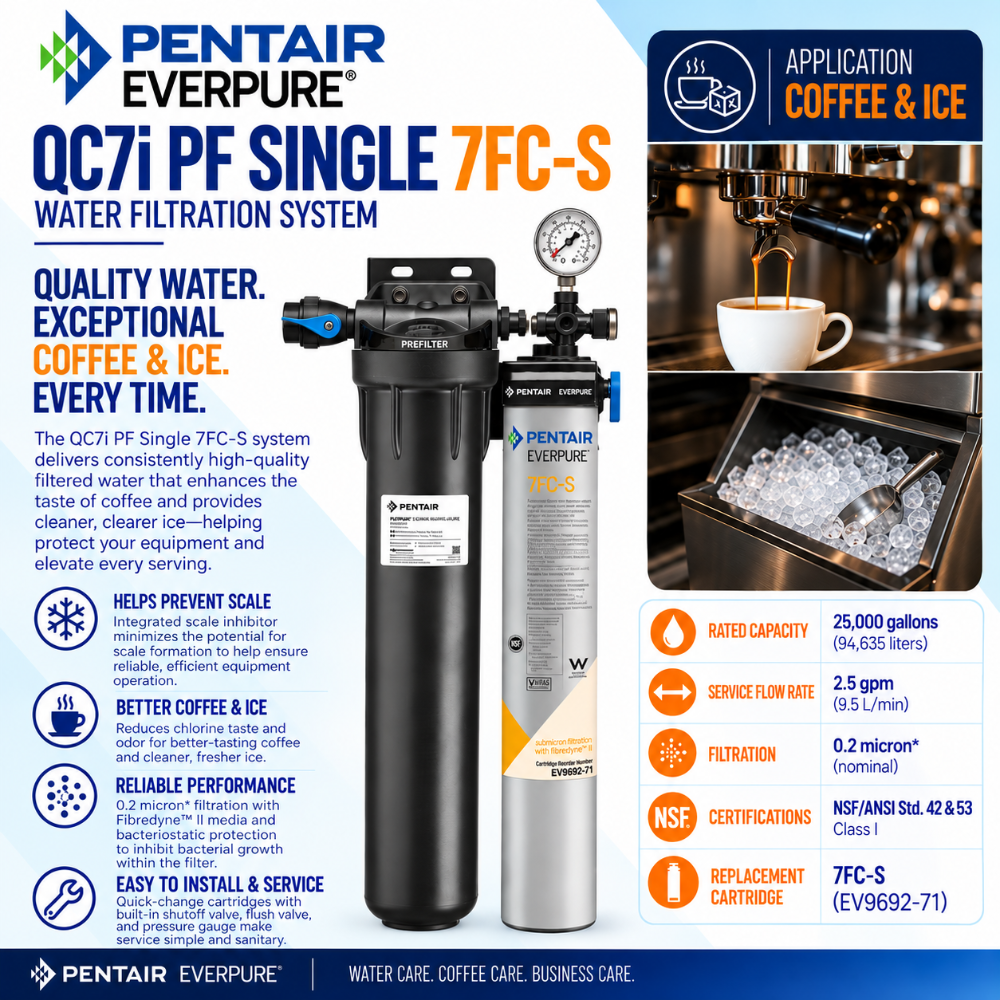 Everpure QC7i-PF Single 7FCS Water Filter System EV932891