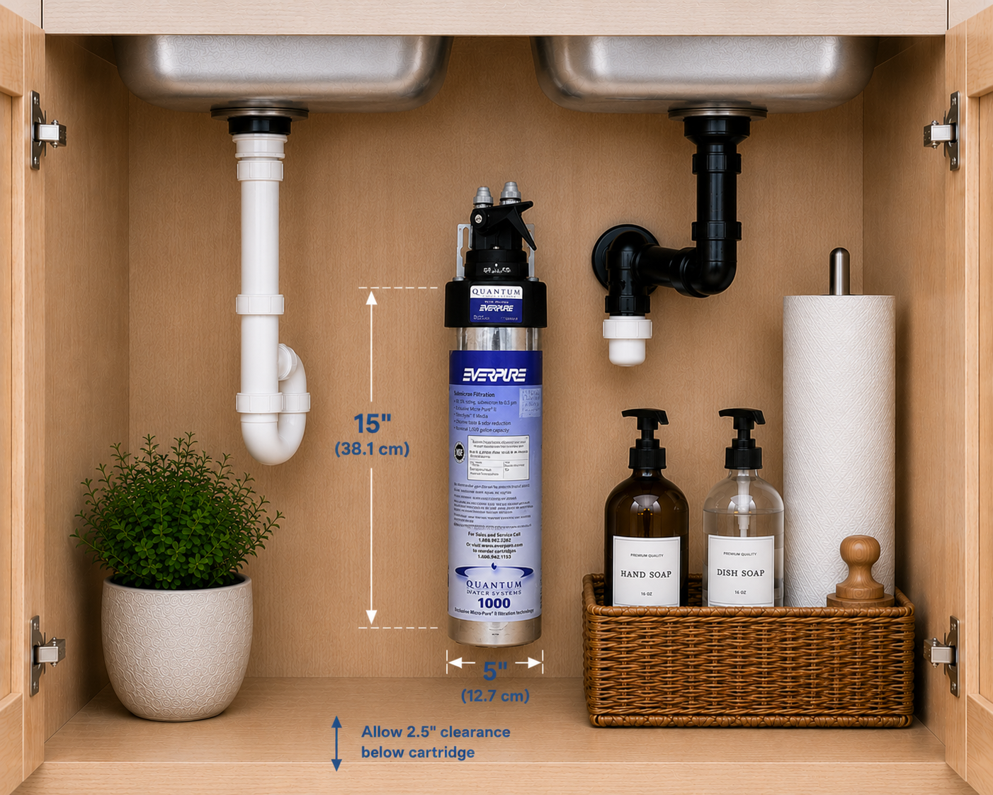 Everpure Quantum 1000 Drinking Water Filtration System Kit #UC1000, Everpure Quantum 1000 Water Filter Kit | Efilters | Shop today!,Water Filter System