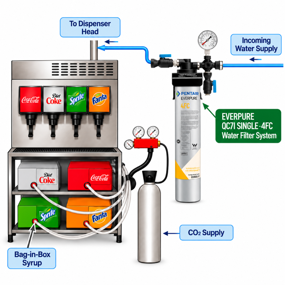 Everpure QC7i Single 4FC Water Filter System EV920241