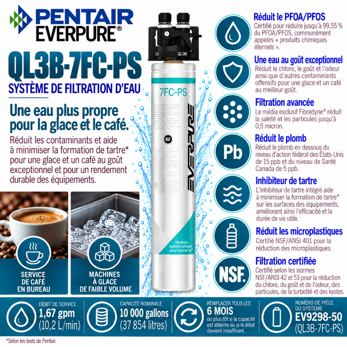 Everpure QL3B-7FCPS Water Filter System EV929850 (Forever Chemicals), Everpure QL3B-7FCPS System EV929850 | Forever Chemicals | Efilters ,Water Filter System
