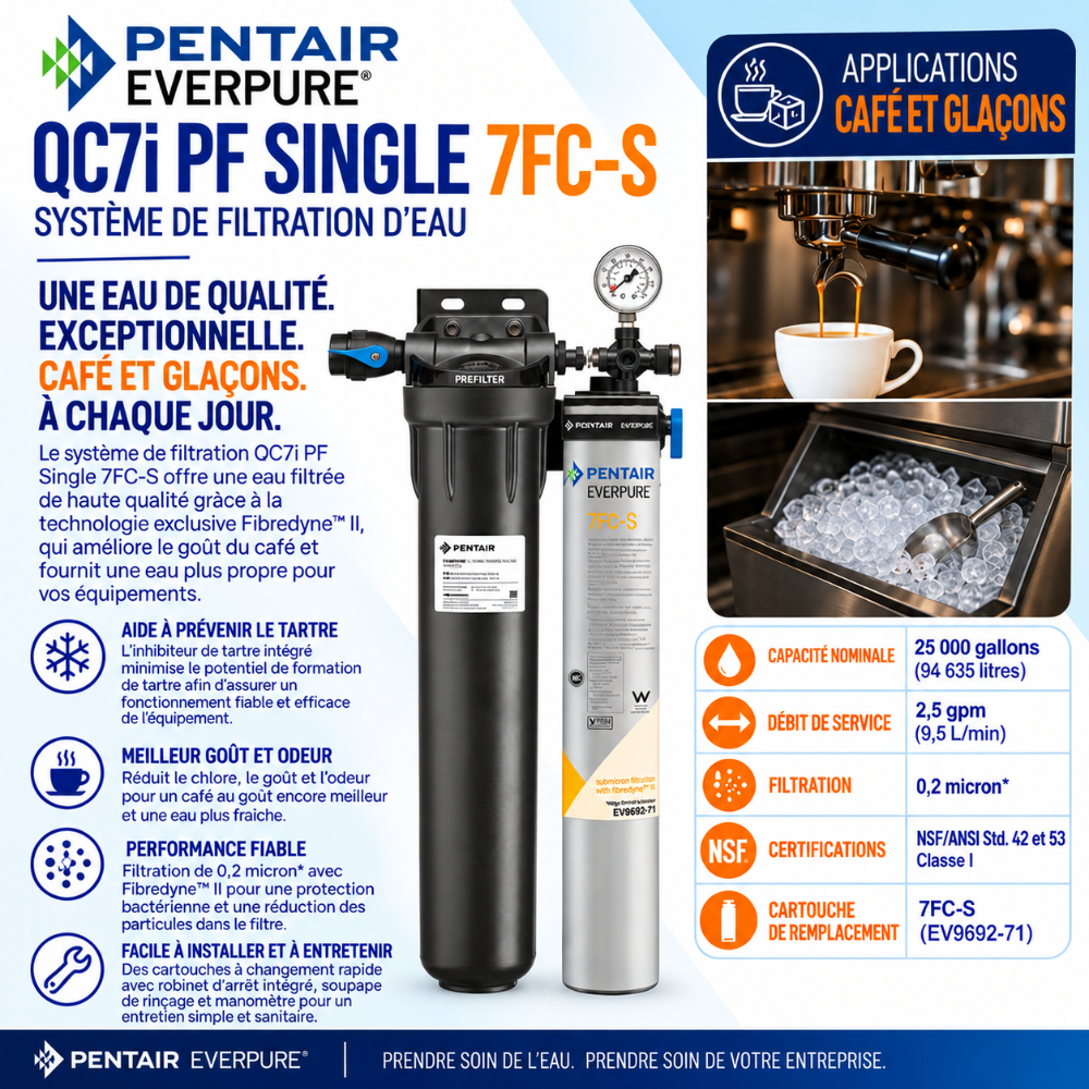 Everpure QC7i-PF Single 7FCS Water Filter System EV932891
