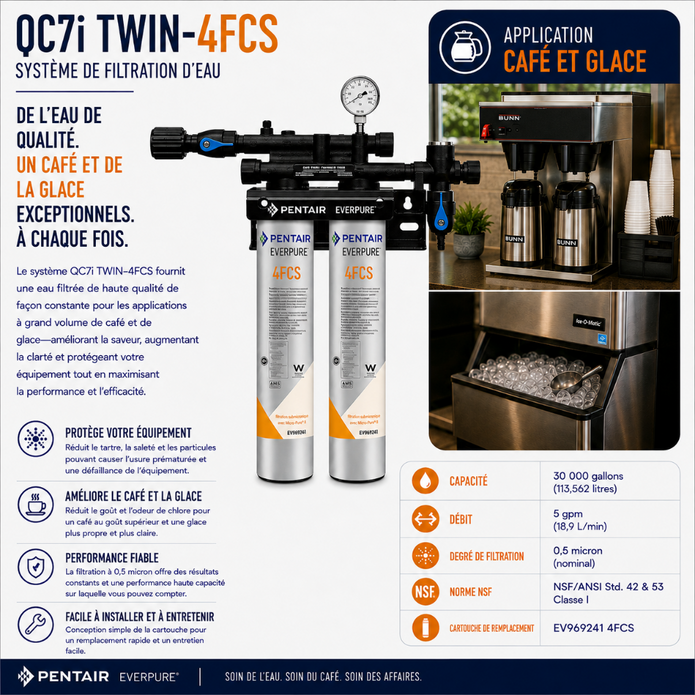 Everpure QC7i Twin 4FCS Water Filter System EV920282, Everpure QC7i Twin 4FCS Filter EV920282 | Efilters | Free Shipping,Water Filter System