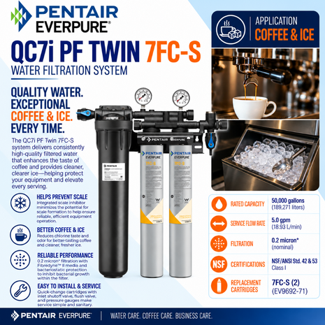 Everpure QC7i-PF Twin 7FCS Water Filter System EV932892