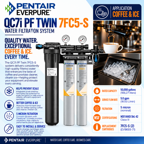 Everpure QC7i-PF Twin 7FC5S Water Filter System EV932862