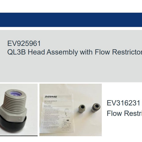 Everpure PFAS Product Line QL3B Head Assembly EV925961 - Efilters.ca